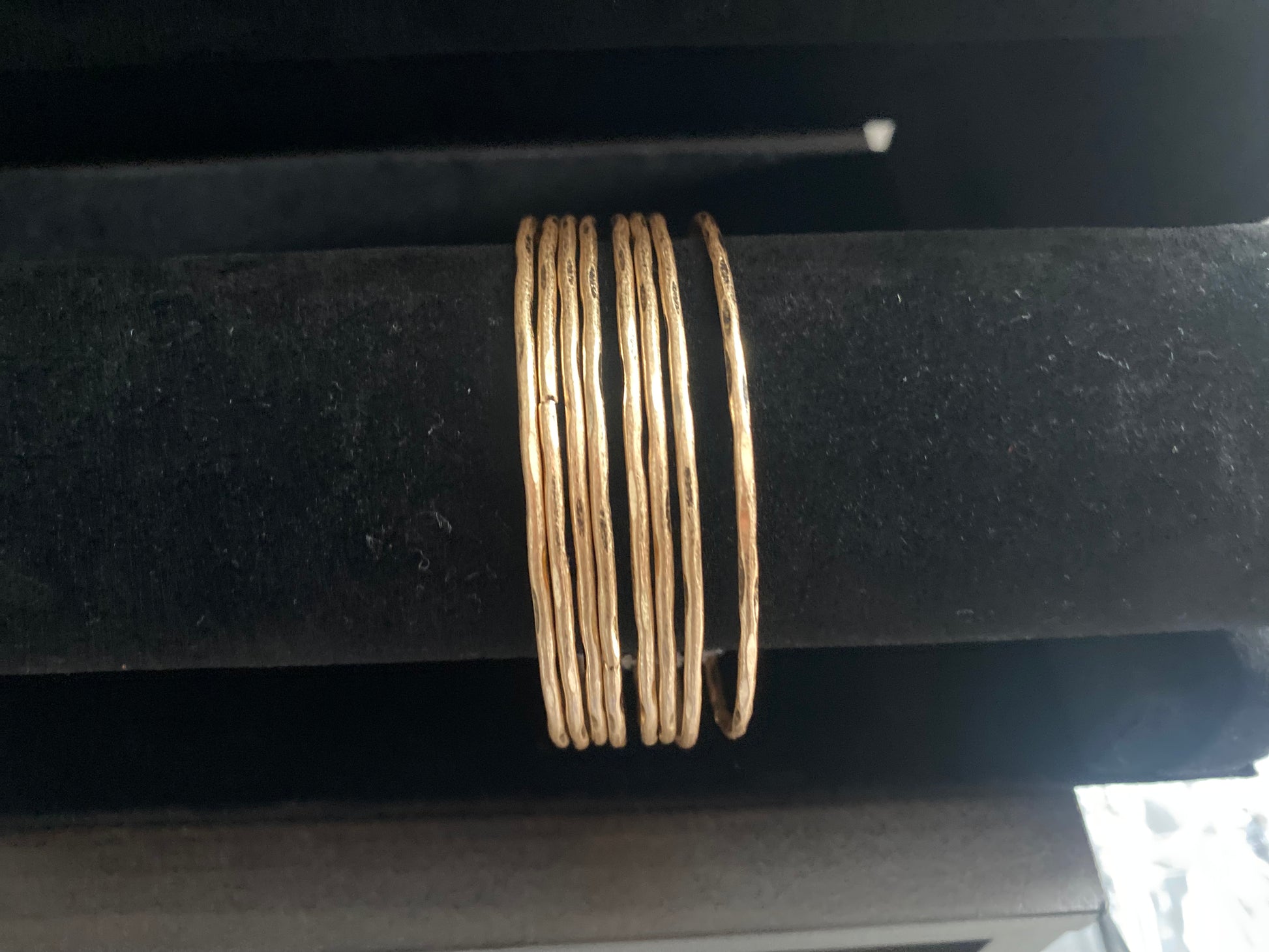 eight piece gold plated bangle set